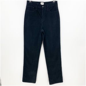 J. Crew High-Rise '90s Classic Straight Corduroy Pants in Black Sz 26